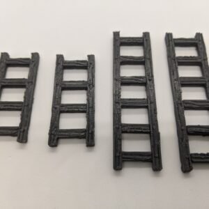 4x Ladders Pack Set | 28mm 1/56 Scale Miniature | DnD Bolt Action D&D RPG Tabletop Wargames | Model Scenery Terrain Scatter UK