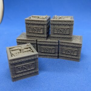 6x TNT Dynamite Crates Boxes  28mm 1:56 Model Scale Miniature | DnD Bolt Action | Tabletop Wargames Scenery Terrain Scatter