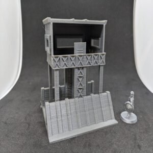 Defence Lines Watchtower Scifi | 28mm 1/56 Scale Miniature DnD RPG Fantasy Tabletop Diorama Wargames Model Scenery Terrain